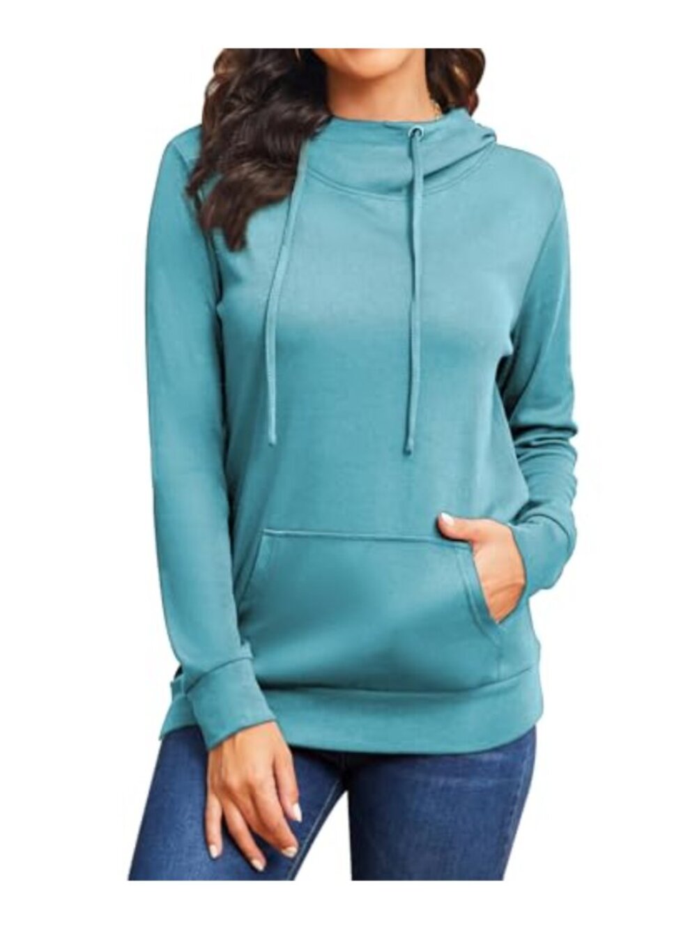Womens Half Zip Cropped Hoodie Oversized Fleece Pullover Sweatshirt